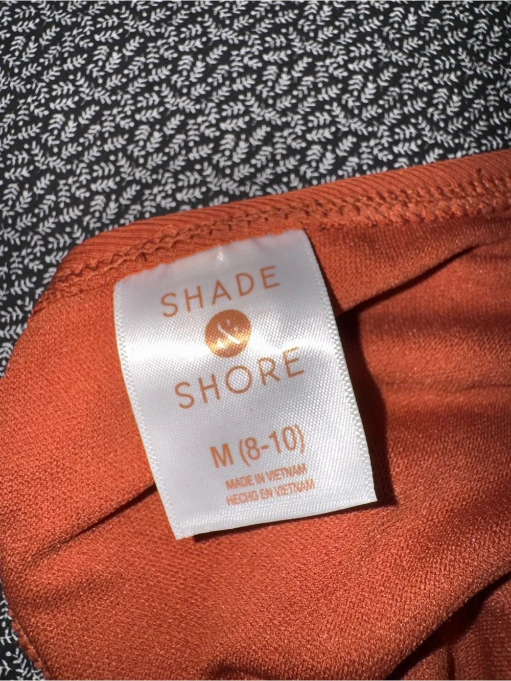 Shade & Shore Rust Triangle Tie-Side Bikini Set